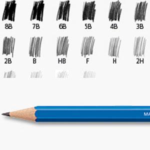 Escala de graduação dos lápis Staedtler